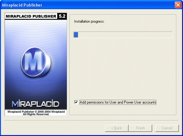 Miraplacid Publisher (image printer driver) : Installation Step 4/4