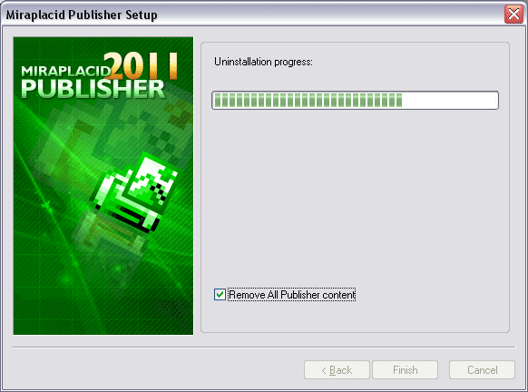 Miraplacid Publisher : Uninstallation Step 2/2