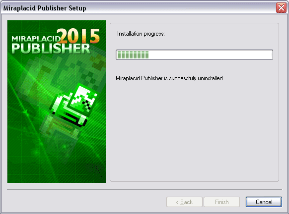 Miraplacid Publisher : Reinstallation Step 2/2