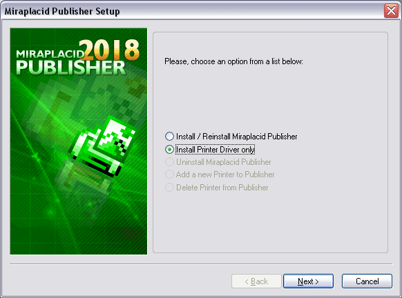 Miraplacid Publisher : Driver Installation Step 2/3