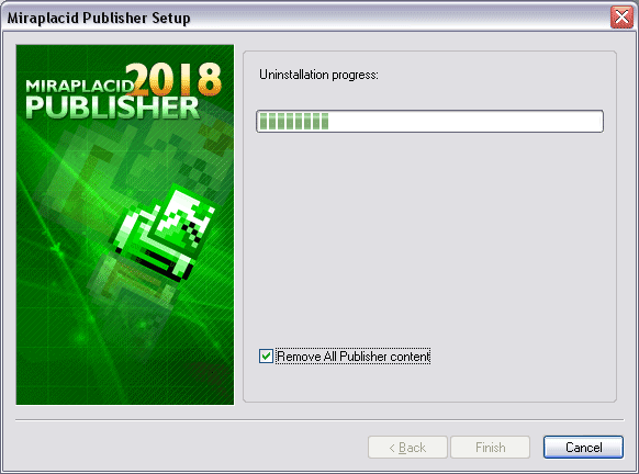 Miraplacid Publisher : Uninstallation Step 2/2