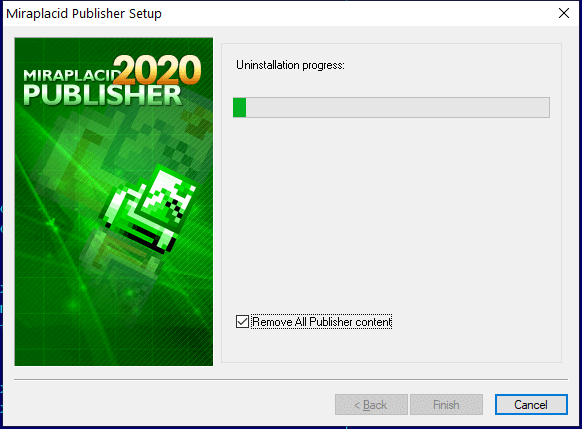 Miraplacid Publisher : Uninstallation Step 2/2