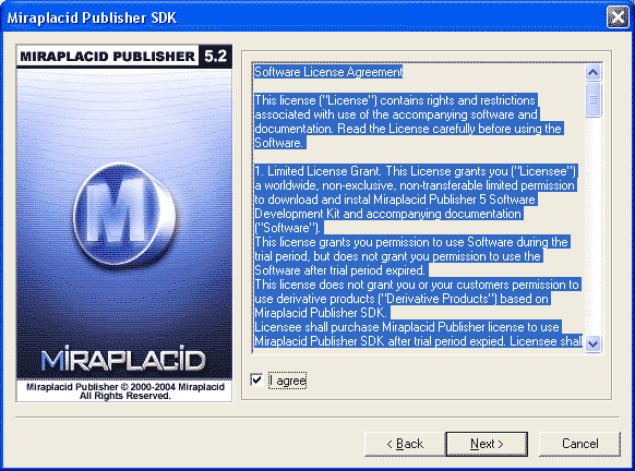 Miraplacid Publisher SDK : Installation Step 2/4