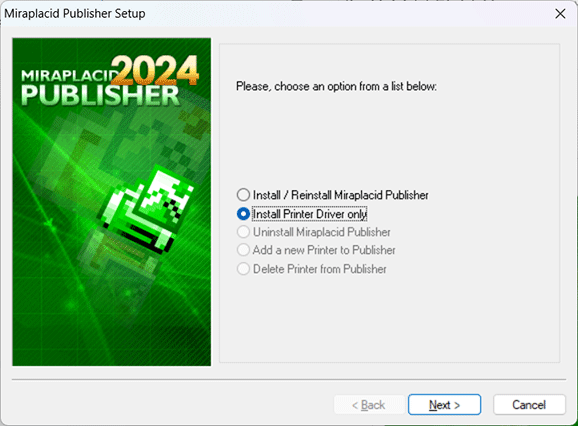 Miraplacid Publisher : Driver Installation Step 2/3