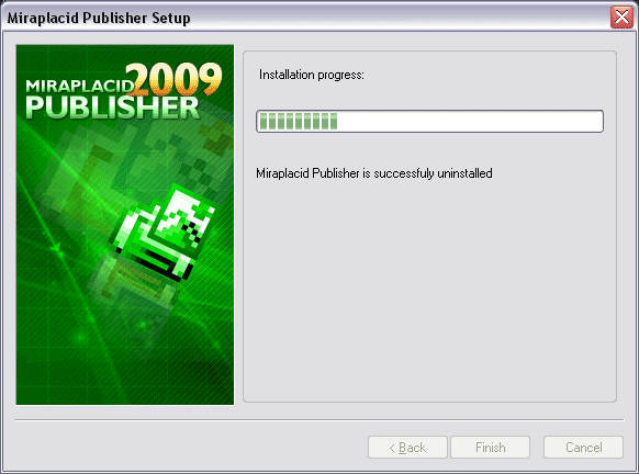 Miraplacid Publisher : Reinstallation Step 2/2