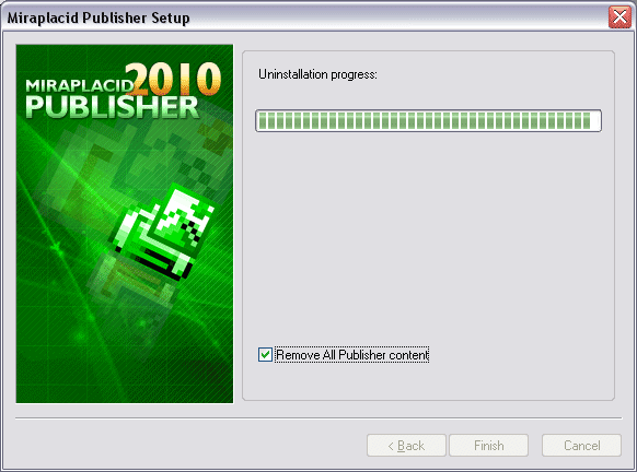 Miraplacid Publisher : Uninstallation Step 2/2