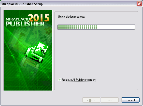 Miraplacid Publisher : Uninstallation Step 2/2