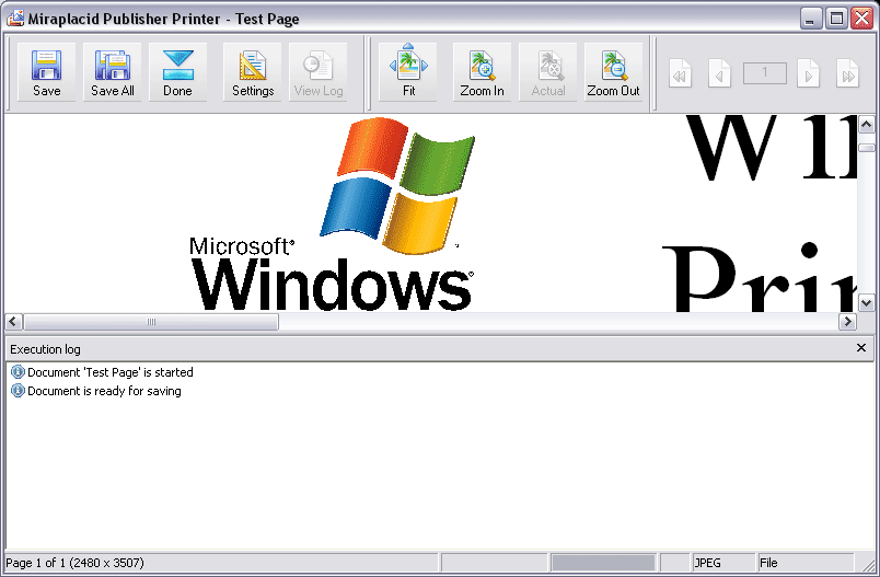 Miraplacid Publisher Log Window