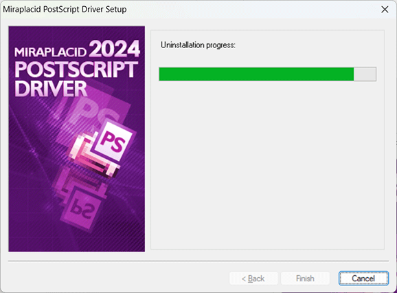 Miraplacid PostScript Driver : Reinstallation Step 3/3