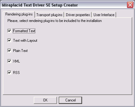 Miraplacid Text Driver Setup Maker: Rendering