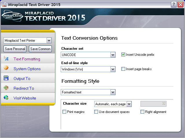 Miraplacid Text Driver extracts text from documents and saves it to file